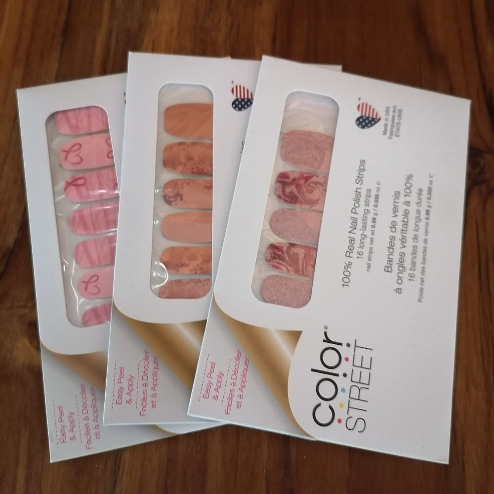 Color Street 3pc Pink Design Bundle